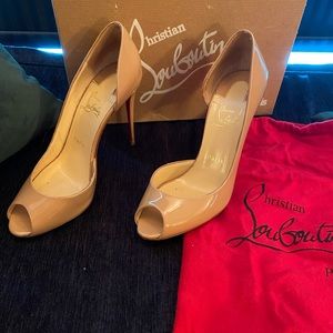 Christian Louboutin Demi Heels in Nude